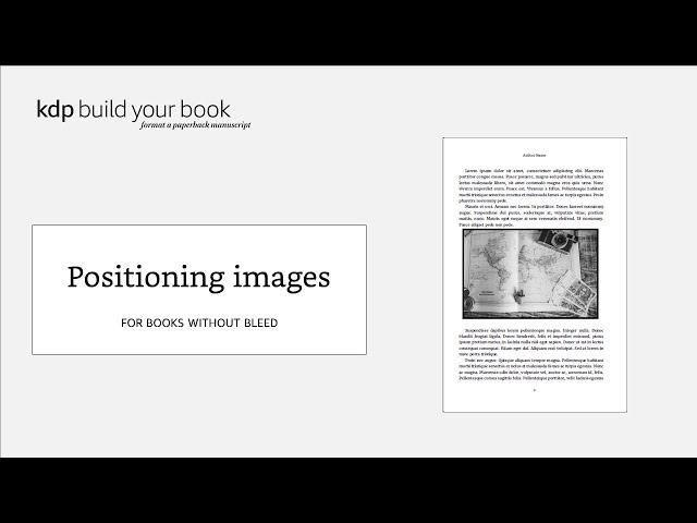 Positioning images: For books without bleed