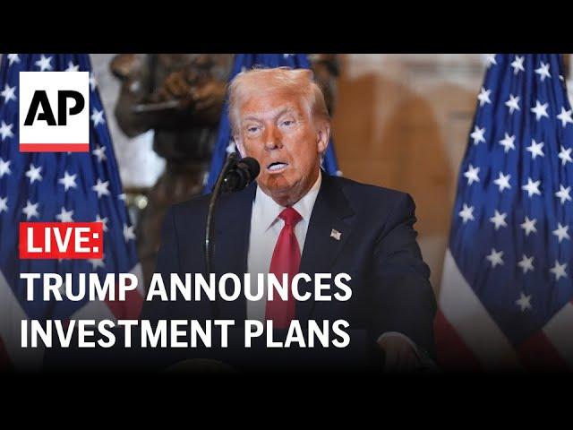 LIVE: Donald Trump announces investment plans