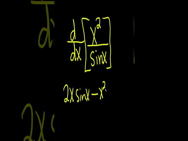 How to Use the Quotient Rule | Calculus Derivatives #shorts