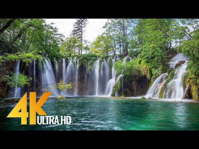 4K Plitvice Lakes - Crystal Waters of Croatian Lakes - Ultra HD Relaxation Video