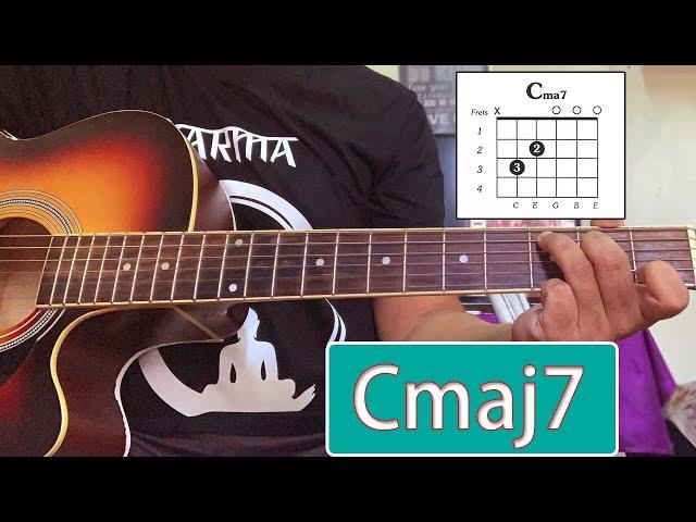 How to Play the Cmaj7 Chord on Guitar (C major 7) | Beginners Guitar Lessons