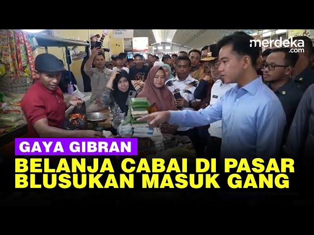 Gaya Wapres Gibran Borong Cabai Bawang di Pasar Maros Hingga Blusukan Keluar Masuk Gang