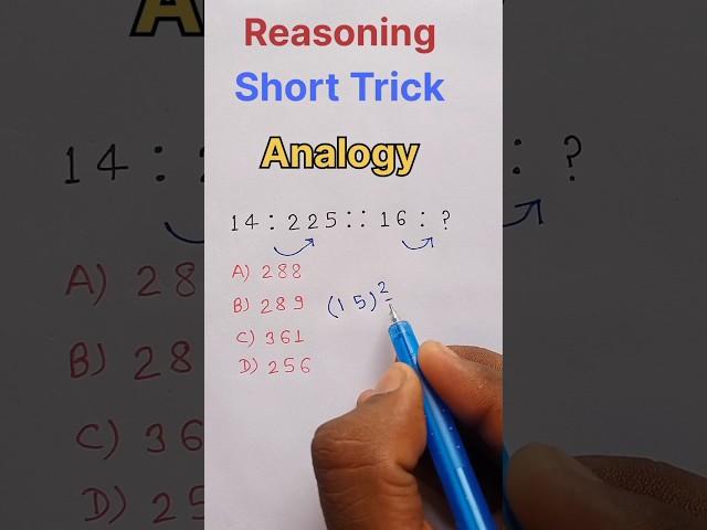 How to Solve Number Analogy Question Reasoning Short Tricks | #shorts #ytshorts #ssc #reasoning