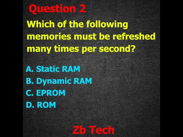 Computer Most Repeated MCQs by Zb Tech. #computer #mcqs #python #coding #test #quiz #computertips #z