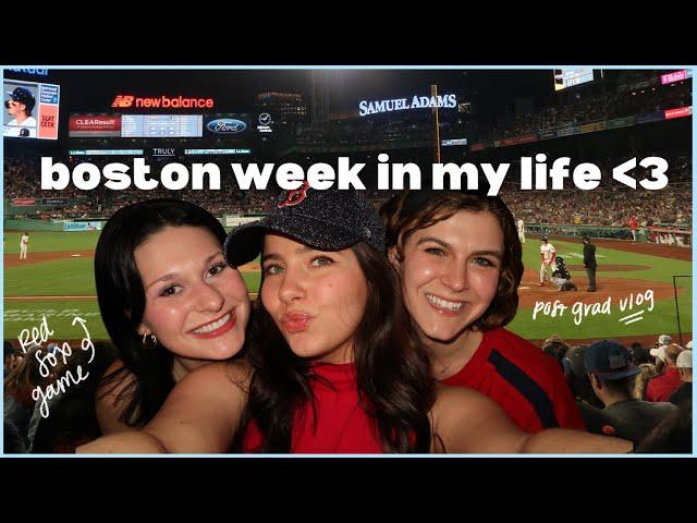 BOSTON WEEK IN MY LIFE || Red Sox game, F1 arcade opening, apartment hunting, 9-5 post grad vlog