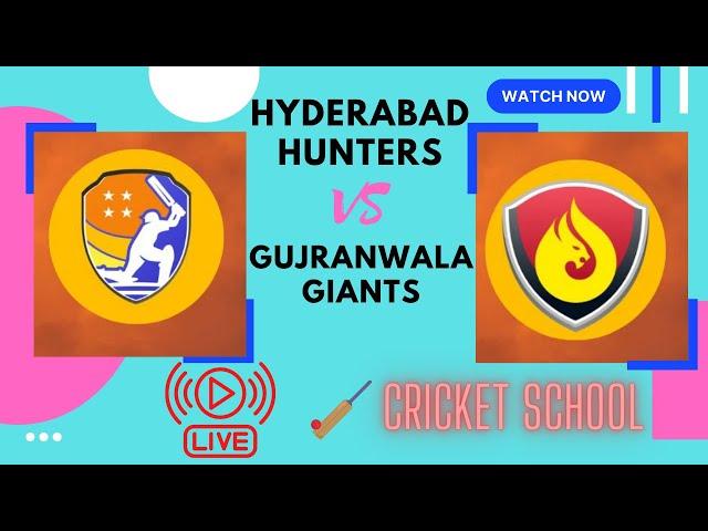 HYDERABAD HUNTERS VS GUJRANWALA GIANTS   | HBH VS GWG | T20 LIVE  PJL 2022  |CRICKET SCHOOL HINDI |