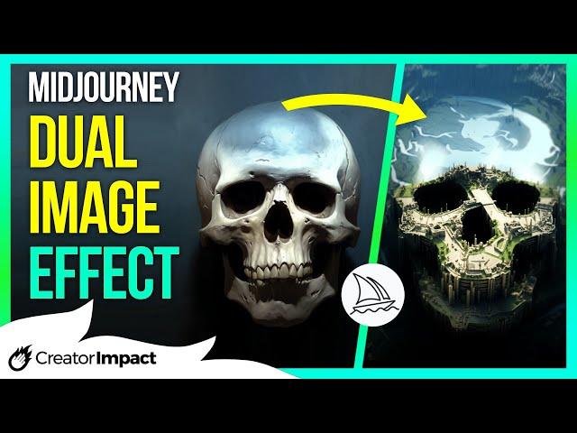 Midjourney DUAL IMAGE Effect! (Create hidden faces / pareidolia)