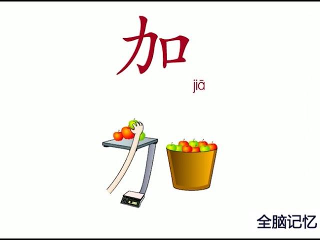 幼儿识字-加 Learning Chinese Character-add