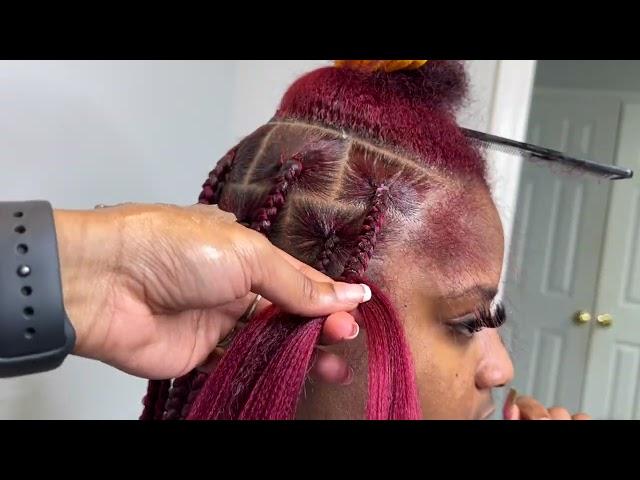 Large knotless braids// Watch me work!!!