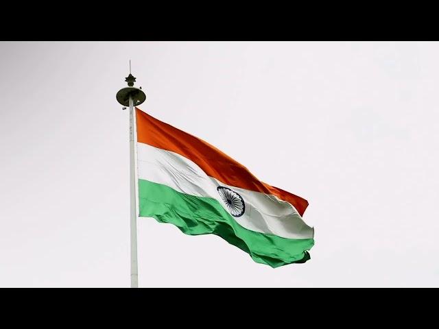 Indian Flag on pole 1 Copyright Free 4K Video