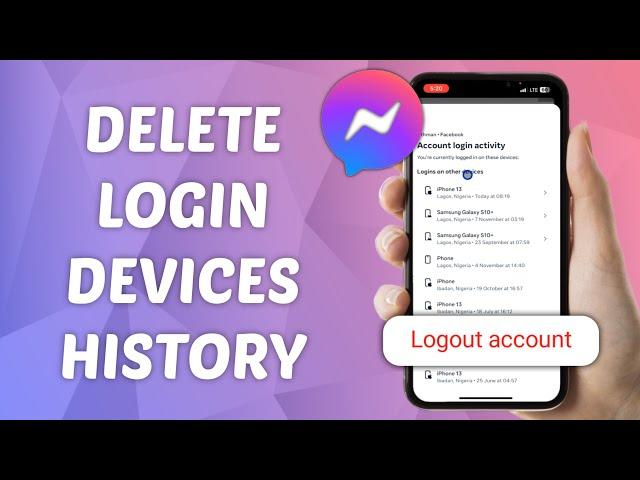 How to Delete Messenger Login Devices History