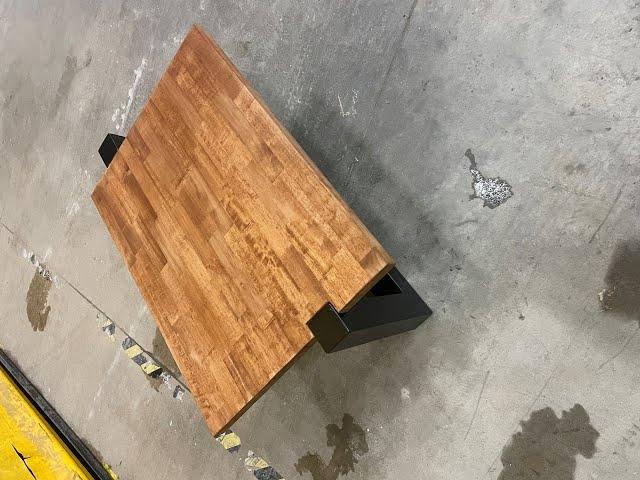 fabrication d'une table basse bois métal