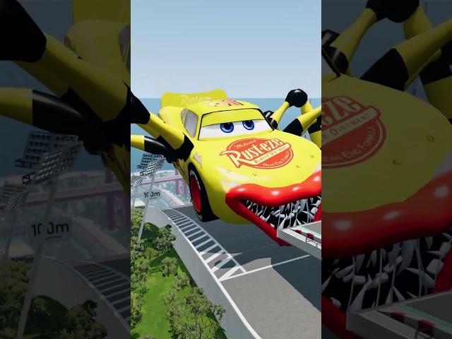 The Lightning McQueen VS McQueen Spider Eater & Bus Eater |BeamNG.Drive