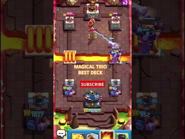 BEST DECK FOR MAGICAL TRIO... #clashroyale #shorts #games