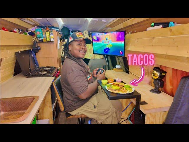 Stealth camping in Los Angeles (Cooking, Gaming & Kendrick concert)