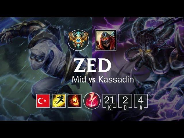 Zed Mid vs Kassadin - TR Challenger Patch 8.21