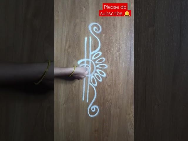 Simple & trendy side border rangoli designs//side border rangoli designs//Border kolam