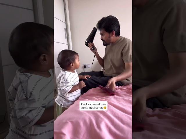 The comb exists for a reason dad #itlusravani #ivanarya #familyshortvideo #funnyshorts #uk