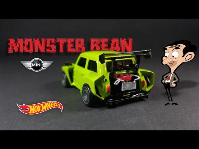 Morris mini Monster Bean Hotwheels Custom Diecast