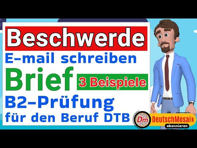 E-mail schreiben | Teil Lesen und Schreiben | auf die Beschwerde reagieren | B2 Prüfung Beruf | DTB