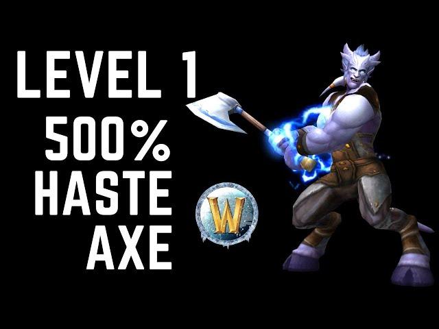 Level 1 Shaman Farming the Barrens with 500% haste