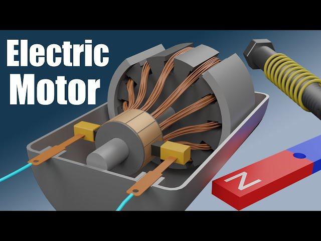 How does an Electric Motor work?  (DC Motor)