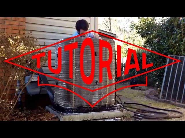 HVAC Service: How to Clean a Trane Air Conditioner Spine Fin Coil.