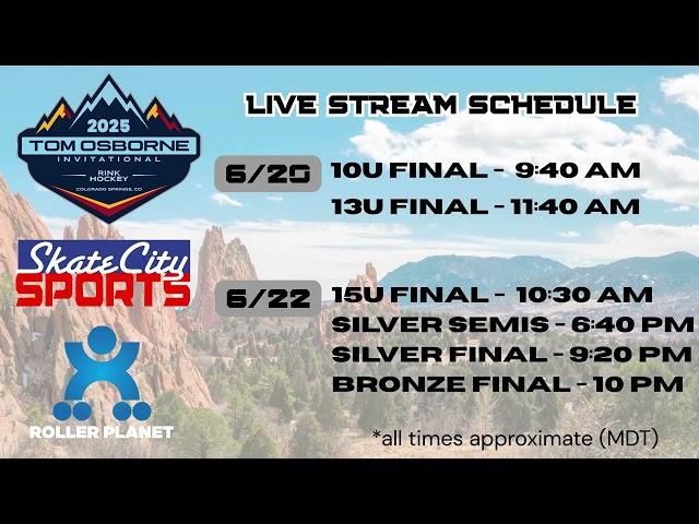 Roller Planet's Live Stream Schedule for Tom Osborne Invitational 2025