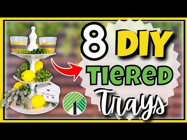 *GORGEOUS* DOLLAR TREE DIY Tiered Trays you MUST Try! FUN & EASY to Make! Awesome Home Decor & Gifts