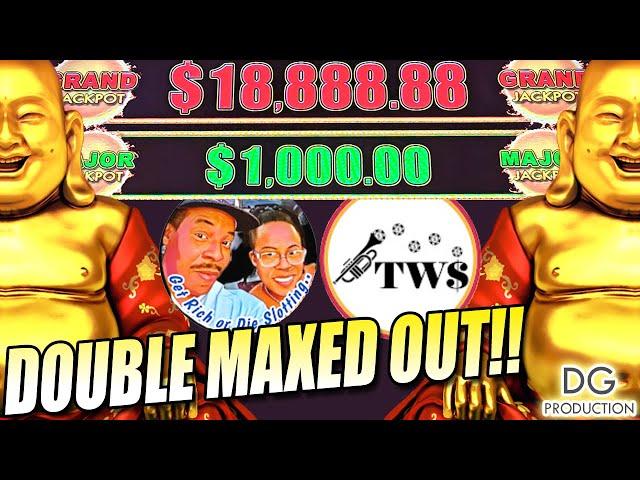 Maxed out Grand Major Jackpots @TrumpetWIFEslots @Getrichordieslotting Las Vegas Casino Slot Machine