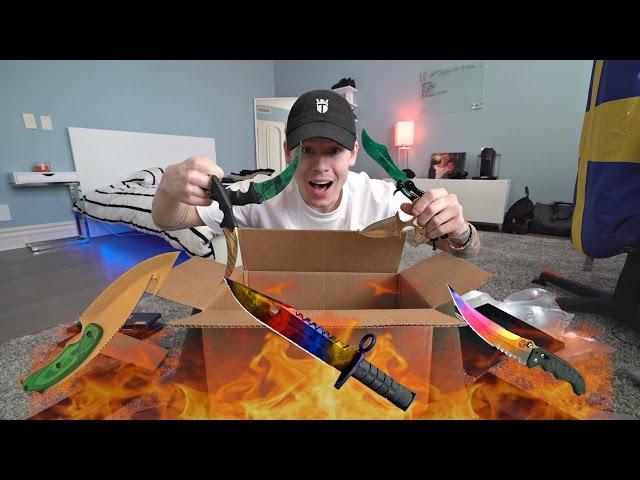 REAL LIFE KNIFE UNBOXING! INSANE CS:GO KNIVES