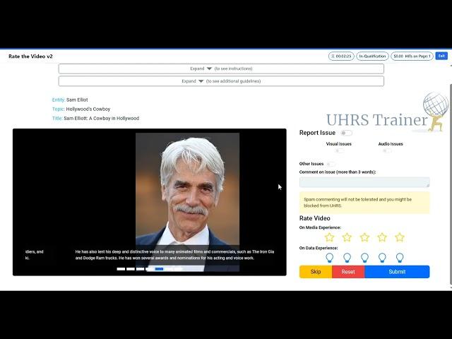 Rate the Video v2 | UPDATED | Qualify PASSED | UHRS Trainer
