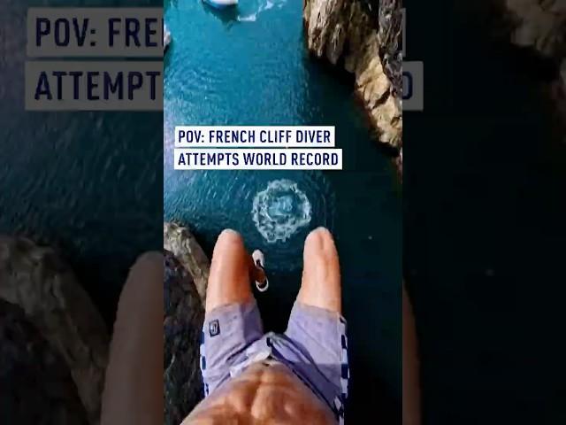 POV: French cliff jumper attempts world record