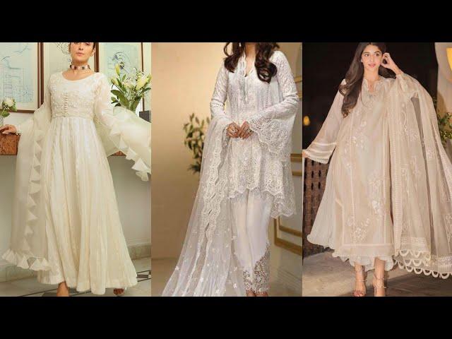 Party wear white dresses designs 2022 by fk ideas