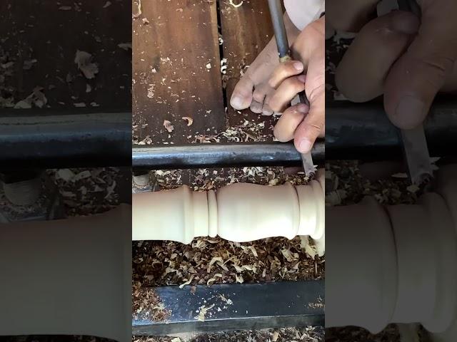 How Master Carver Turn Raw Wood Into Hand-Carved Stool Legs!  #satisfying