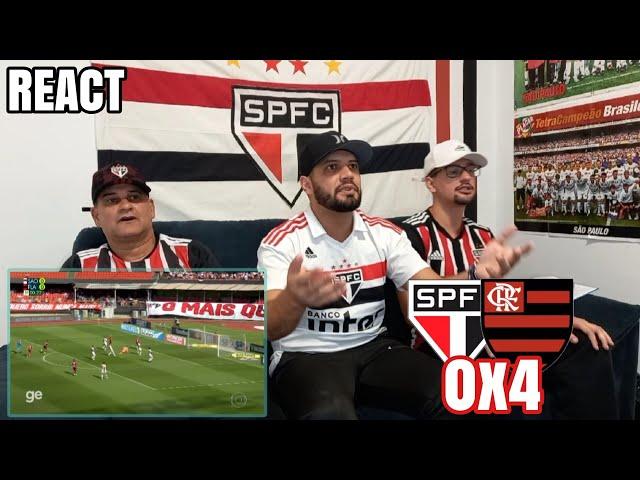 REACT SÃO PAULO 0X4 FLAMENGO - VERGONHA ESSE TIME