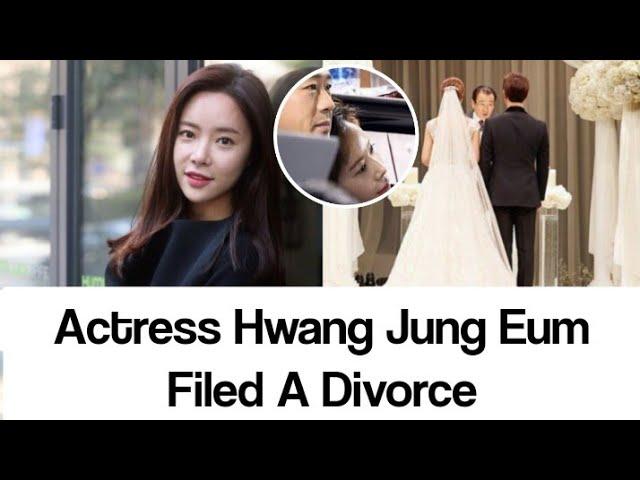 Actress Hwang Jung Eum Filed a Divorce After 4-Years of Marriage