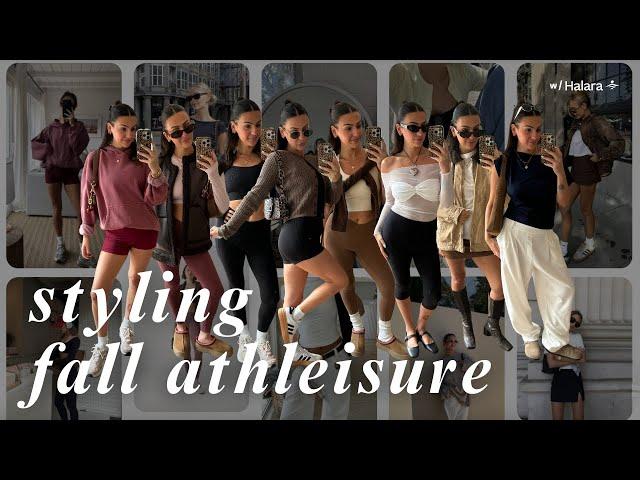 STYLING FALL ATHLEISURE  cozy, trendy outfits with HALARA flex pant, leggings & MORE