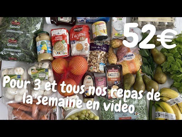 Retour de courses et nos repas de la semaine