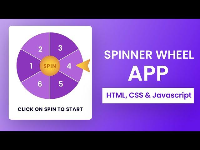 Spin Wheel App With Javascript | HTML, CSS & Javascript Project