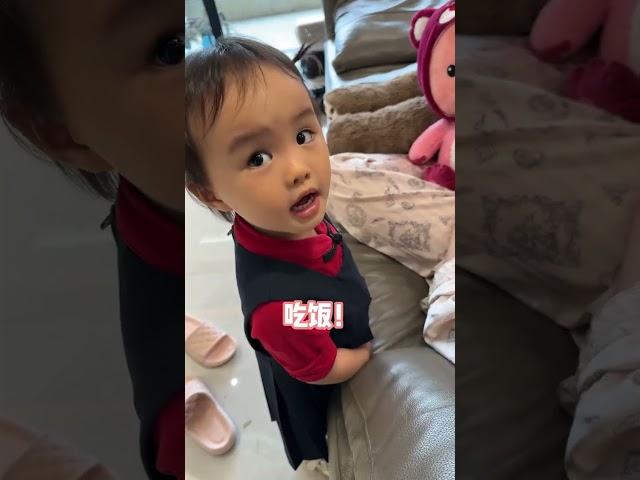 不吃饭？ #搞笑 #萌娃
