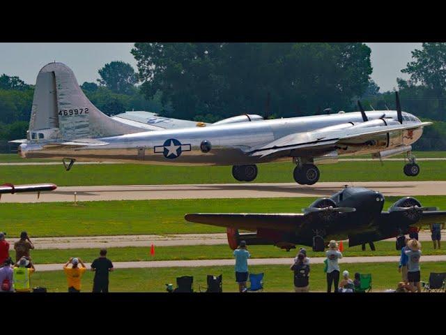 EAA AirVenture 2024 Oshkosh Sunday Departures 28 July Airailimages Airshow America B-29 Doc MiG-17