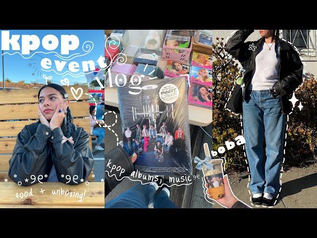 KPOP EVENT VLOG [albums, unboxing, music, & food]