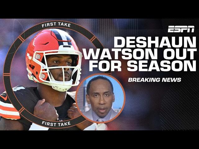 Stephen A. & Shannon Sharpe react to Deshaun Watson's season-ending Achilles news | First Take