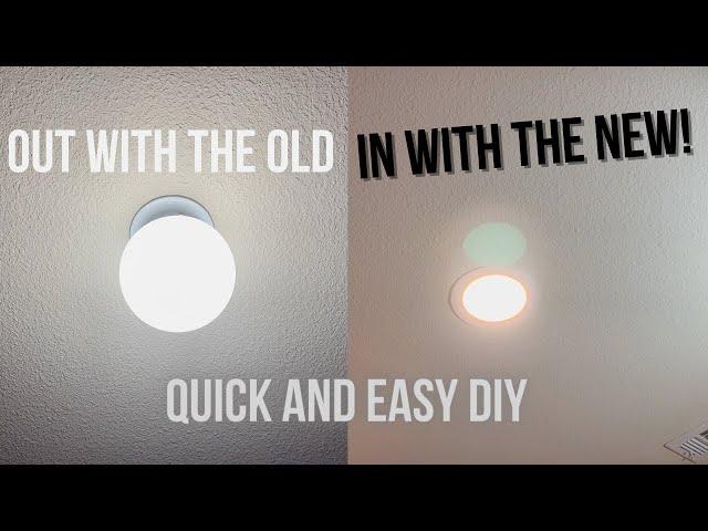 Ceiling light upgrade to flush mount LED light