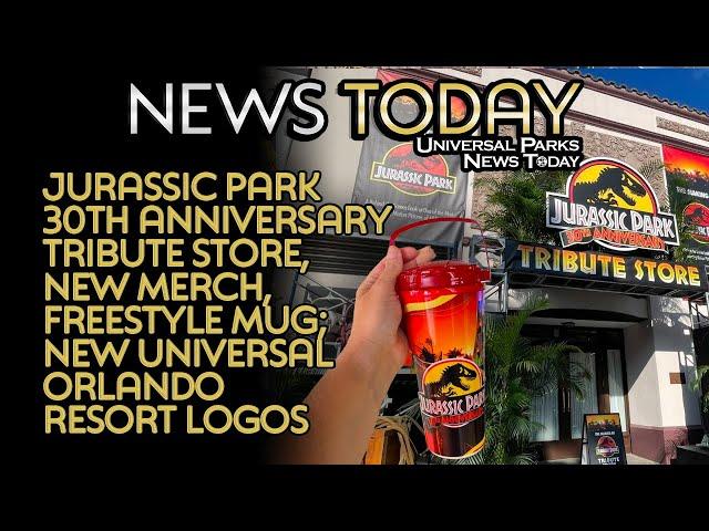 Jurassic Park 30th Anniversary Tribute Store, New Freestyle Mug; New Universal Orlando Resort Logos