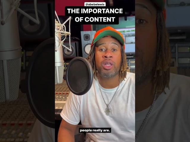 The importance of content by Abebe Lewis #behindthebeatstalk #abebe #shorts