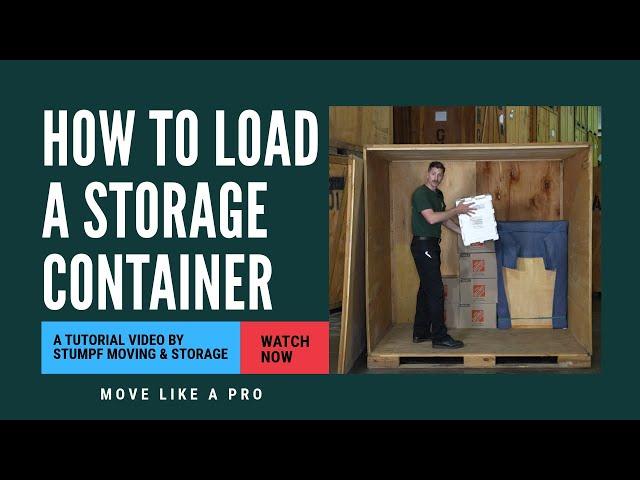 How to Load a Portable Storage Container for Moving - How to Load a U-Haul U-box For Moving