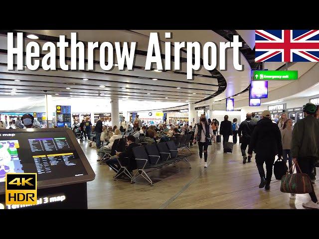 London, England  - Heathrow Airport- 4K Walking Tour in 2022