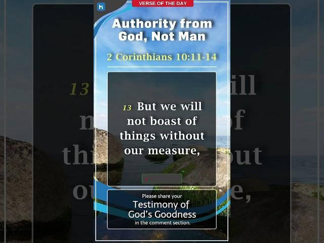 2 Corinthians 10:11–14 | Authority from God, Not Man